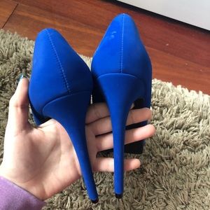 Blue Suede Heels